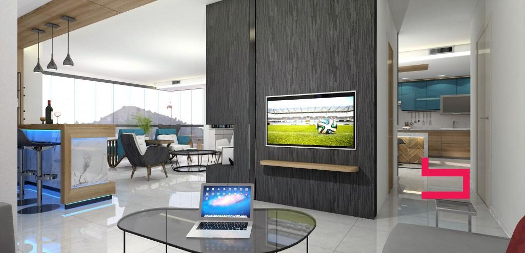 Core element - Hidden sliding wall detail